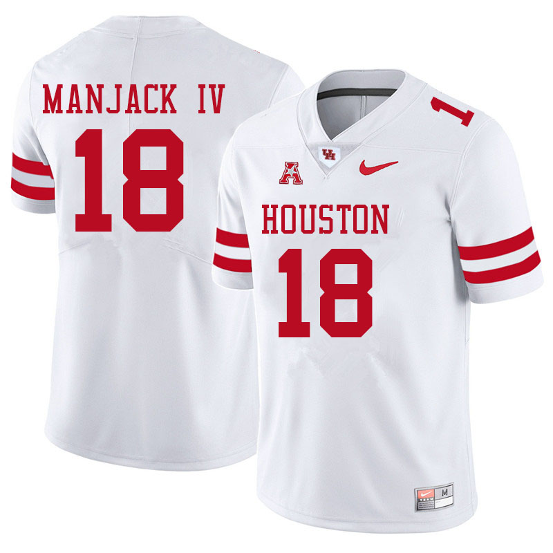 Men #18 Joseph Manjack IV Houston Cougars College Football Jerseys Sale-White